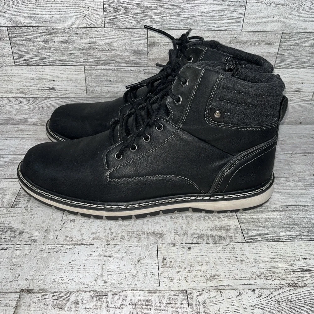 B-52 Bullboxer Chukka Boots Black Leather Casual Boots Men‎ Size 12